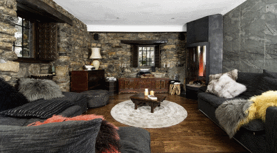 Использование меха с мебелью в интерьере