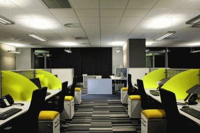 Использование черных стен в офисе