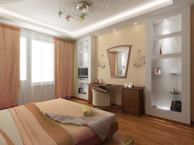 Интерьер спальной комнаты для доброго утра