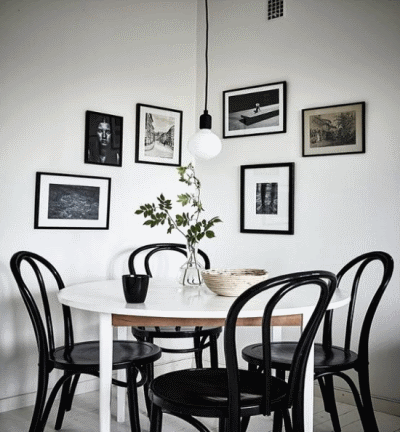 Обустройство столовой зоны в интерьере гостиной